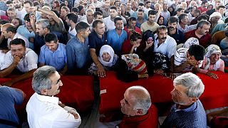 Disbelief and determination at funeral for Suruc suicide-bomb victims