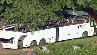 Авария украинского автобуса под Варшавой