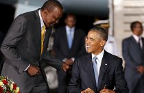 دیدار رئیس جمهور آمریکا از سرزمین پدری؛ باراک اوباما وارد کنیا شد