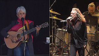 Patti Smith, Joan Baez, Robert Plant és Johnny Hallyday a Paléón