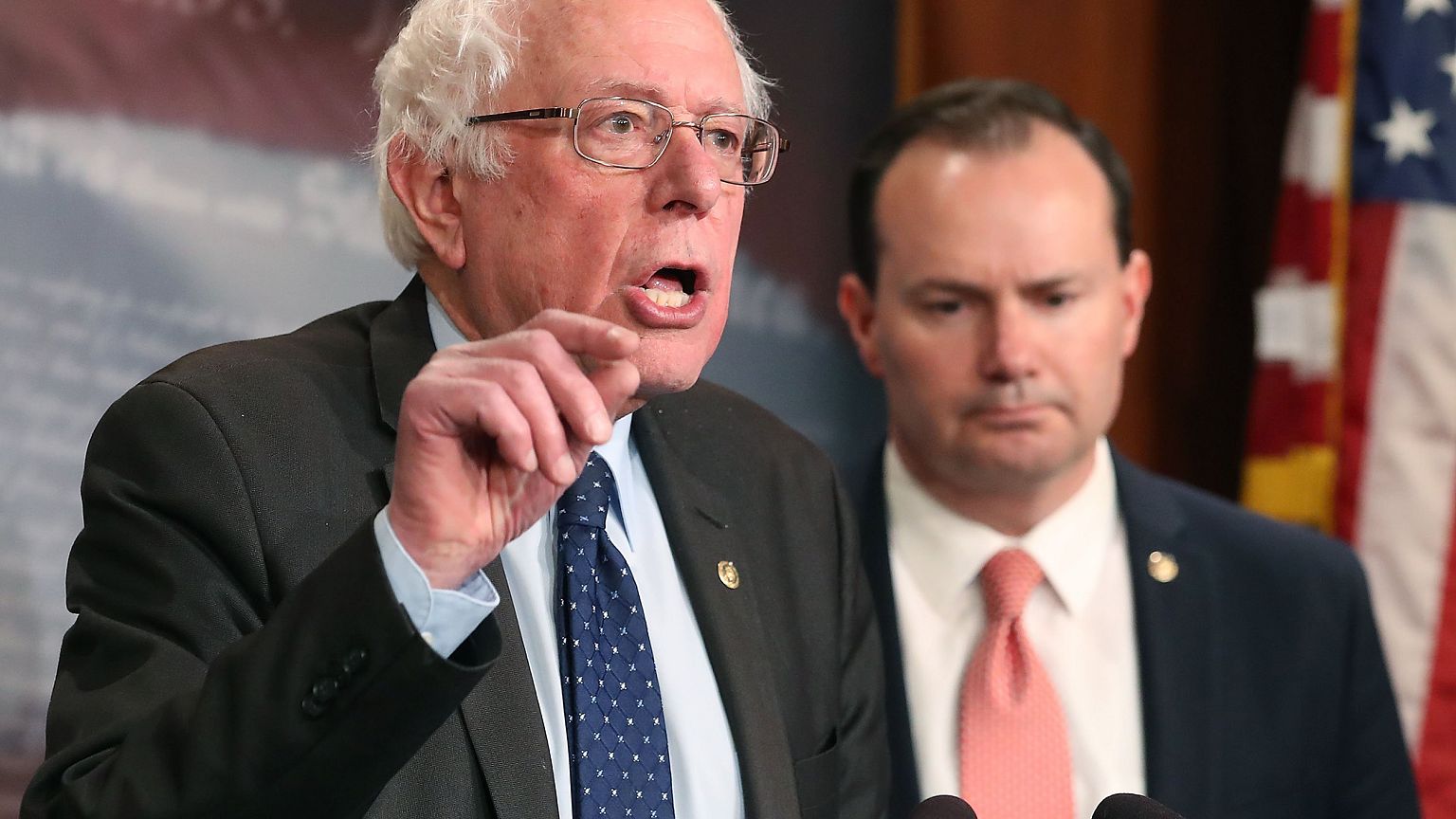 Image: Senator Sanders, Lee, And Murphy Hold News Conference On Removing U.