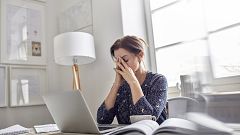 Image: Stressed businesswoman