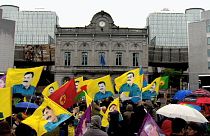 Bruxelas: Manifestantes pró-curdos protestam contra rutura de processo de paz