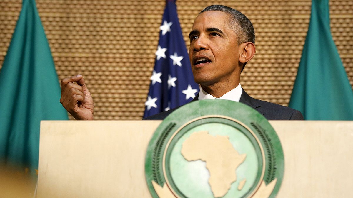 Historischer Besuch: Barack Obama hält als erster US-Präsident eine Rede am Sitz der Afrikanischen Union