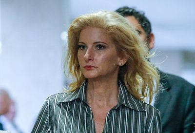 Summer Zervos, a former contestant on "The Apprentice" arrives at the New York County Criminal Court on December 5, 2017.