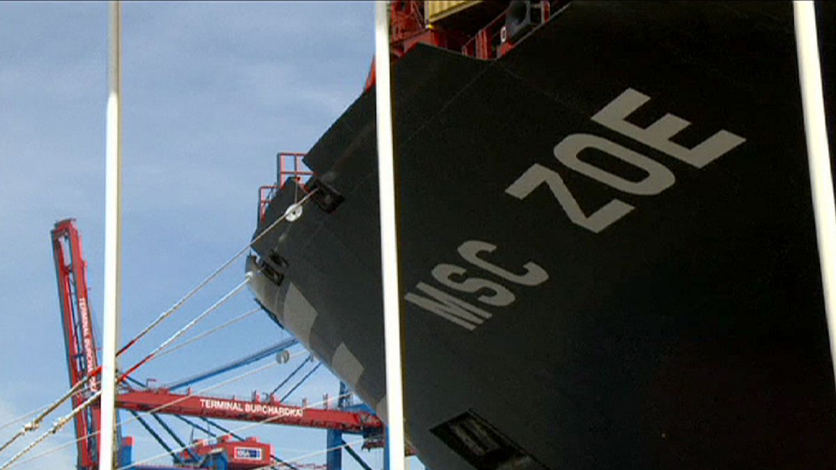 В Гамбурге присвоено имя крупнейшему в мире контейнеровозу