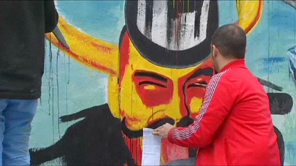 Artista em protesto pelo Ártico Artista em protesto pelo Ártico