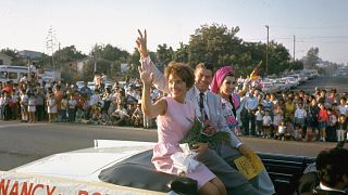Image: California Republican gubernatorial candidate Ronald Reagan and his