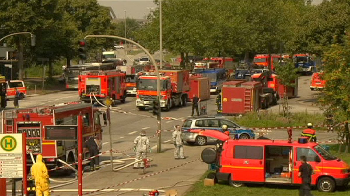 آتش سوزی در هامبورگ آلمان