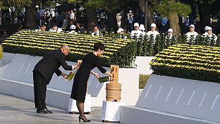 Συγκινητική τελετή μνήμης στη Χιροσίμα