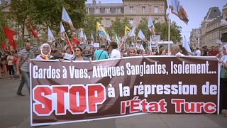 Kurds in France and Germany protest against Turkish military actions