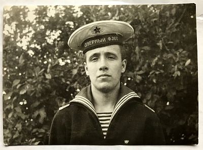 Victor Marakov in a naval uniform as a young man. 