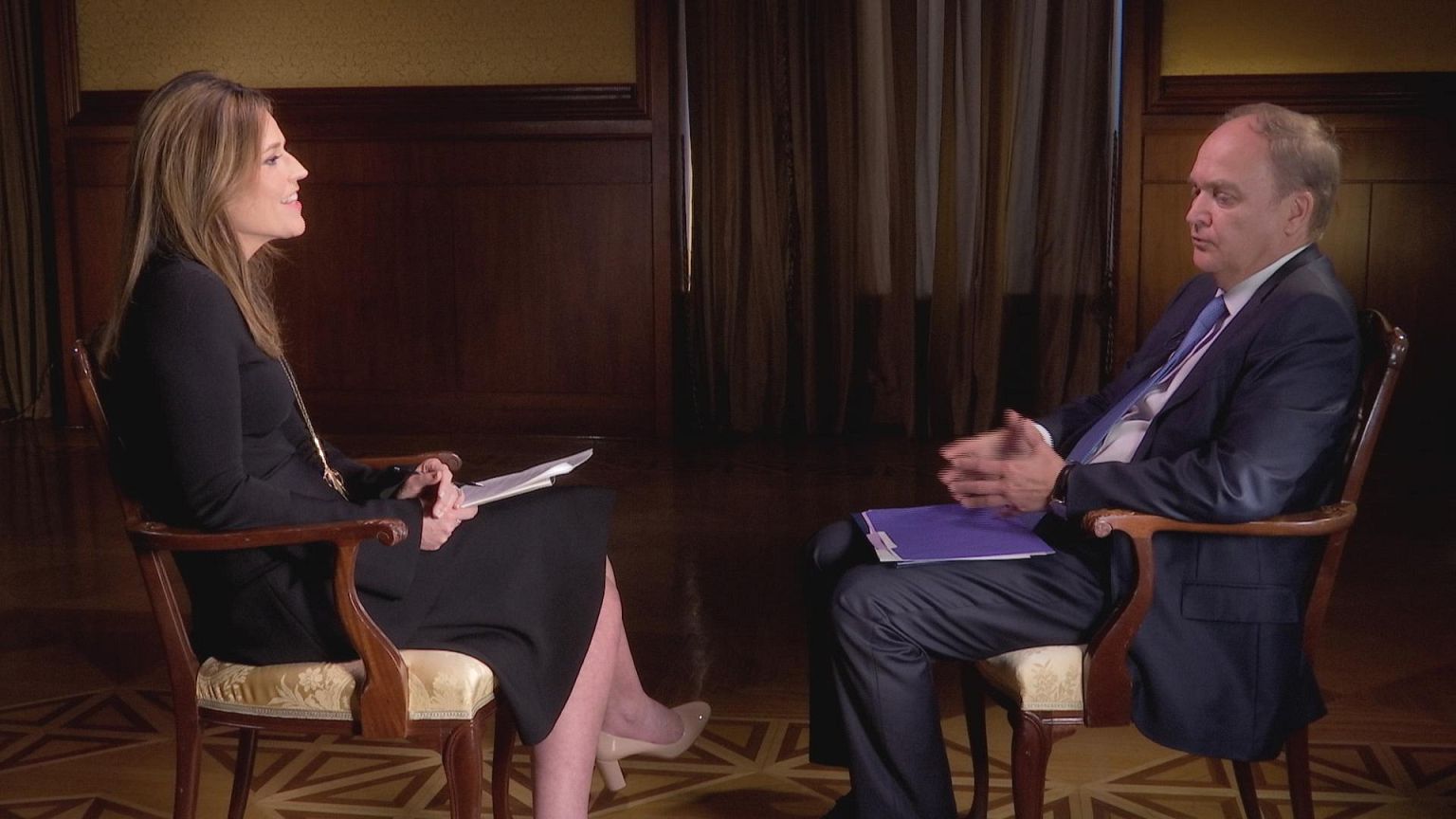 Image: Savannah Guthrie interviews Russian Ambassador to the U.S. Anatoly A