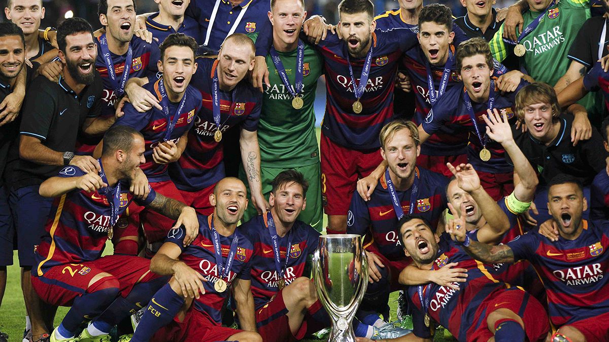 Barcelona beat Sevilla in nine-goal thriller to lift UEFA Super Cup