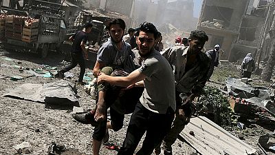 Eight die in Syrian airstrikes