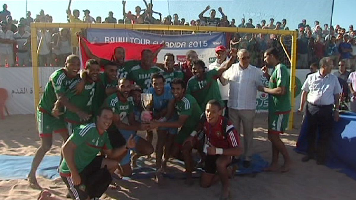 المغرب يتوج بلقب الدوري الدولي لكرة القدم الشاطئية