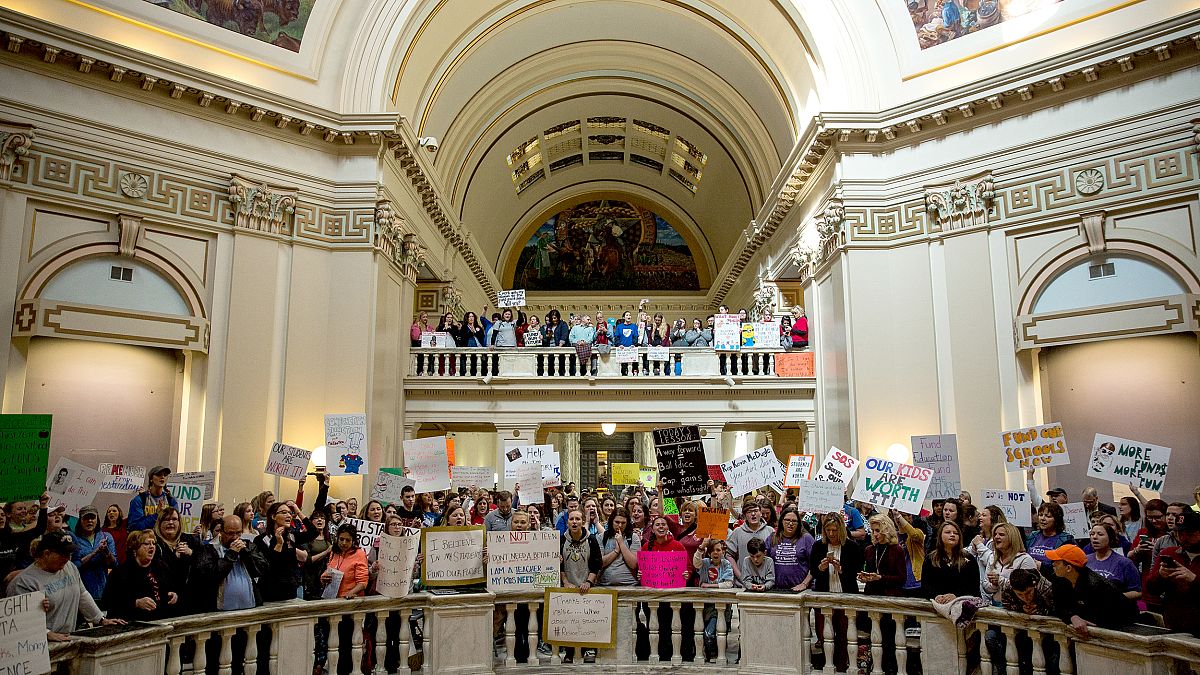 Image: Oklahoma Teachers Strike Enters Third Day