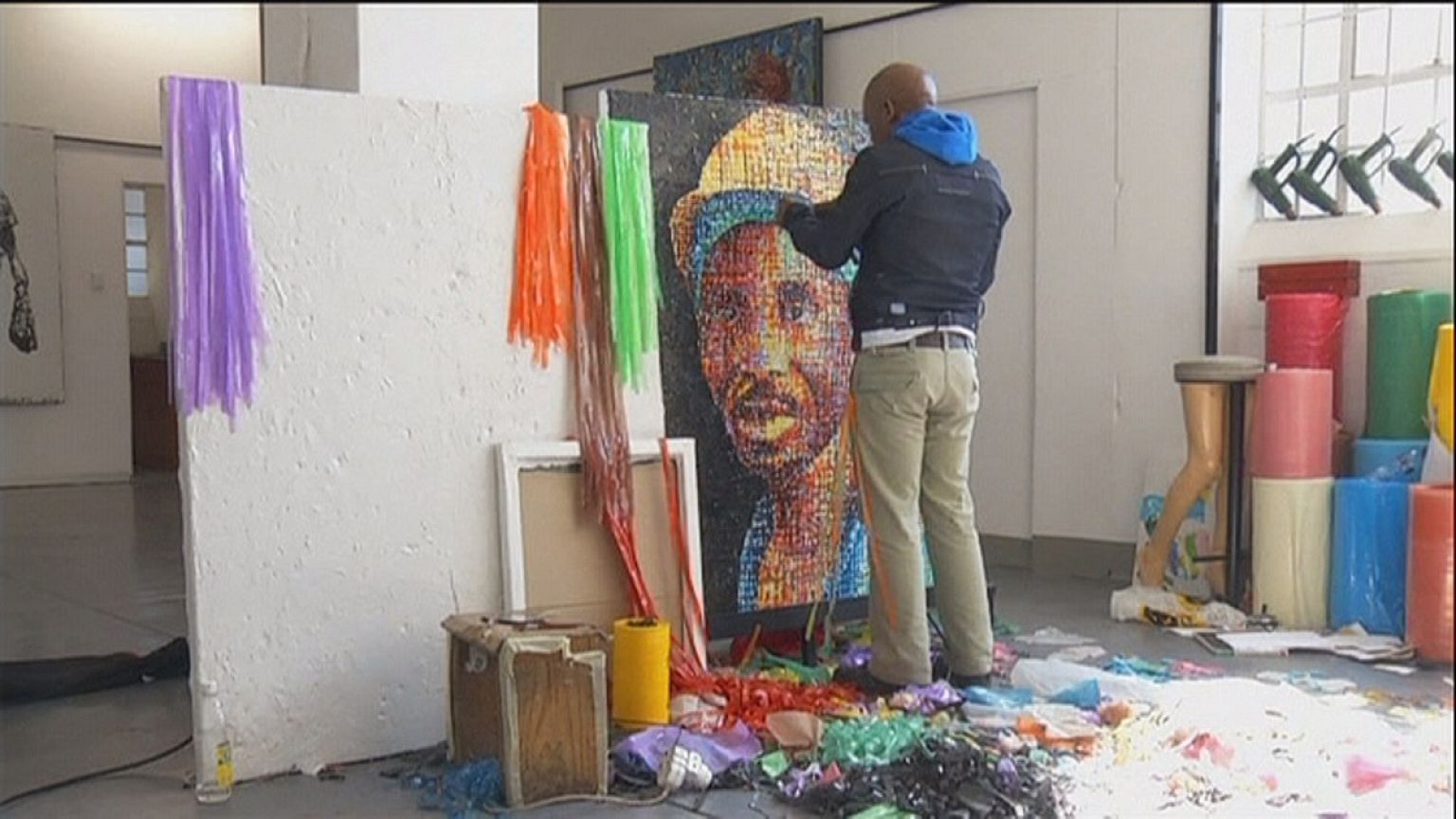 South African Artist Paints With Fire And Plastic Waste Euronews