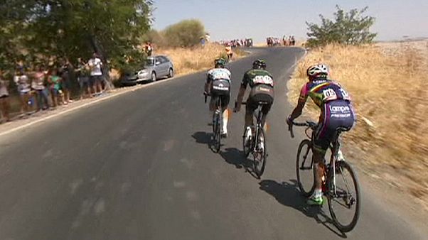 Caleb Ewan surged to victory in the fifth stage of the Vuelta Caleb Ewan surged to victory in the fifth stage of the Vuelta