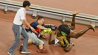 Usain Bolt felled by cameraman on segway