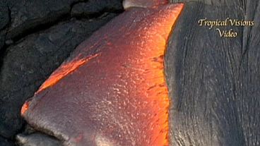 Ríos de lava en las laderas del volcán hawaiano Kilauea