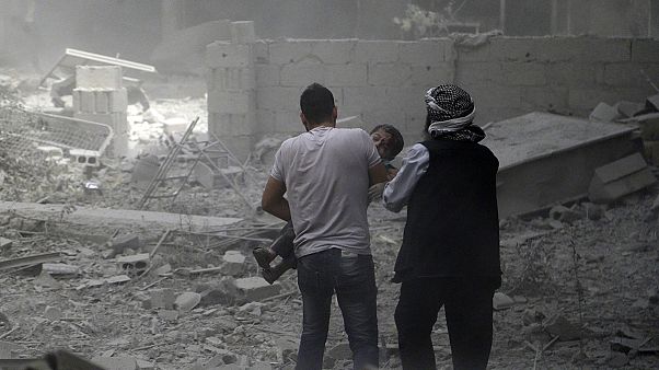 Syrian regime accused of bombing civilians in Damascus suburb Syrian regime accused of bombing civilians in Damascus suburb