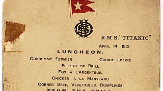 Le dernier menu du Titanic aux enchères