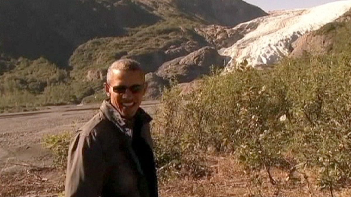 بازدید اوباما از فرسایش یخچالهای طبیعی آلاسکا