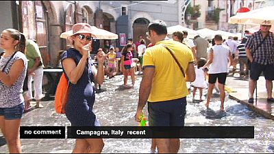 A vizet ünnepli egy közép-itáliai hegyi falu