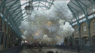 Up, Up and Away in Covent Garden with an exhibition of thousands of balloons