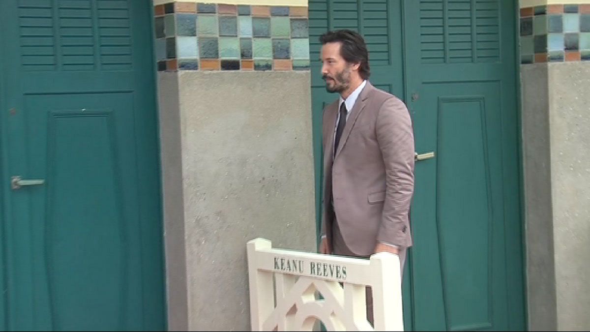 Keanu Reeves on the Deauville boards