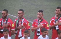 La selección de fútbol de Palestina ejerce de local en su propia "casa"
