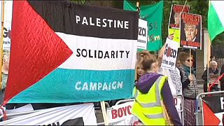 Scuffles near Downing Street ahead of Israeli PM Netanyahu's visit