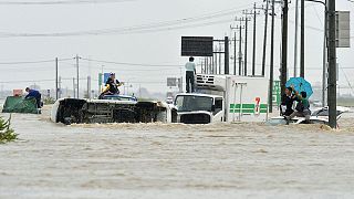 Tens of thousands stranded after Japan floods