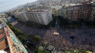 Multitudinaria demostración de fuerza del independentismo en el día grande de Cataluña