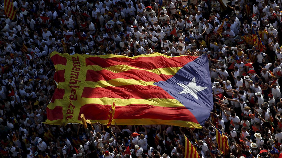 تظاهرات عظیم چند صد هزار نفری برای استقلال کاتالونیا از اسپانیا