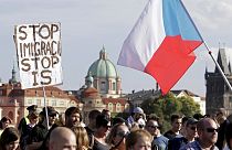 Manifestações contra os refugiados em Bratislava, Praga e Varsóvia