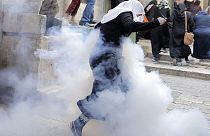 Disturbios en la Explanada de las Mezquitas de Jerusalén horas antes del inicio del Año Nuevo judío