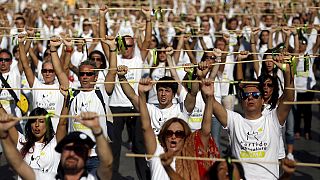 Angry scenes at Spanish bull-running event