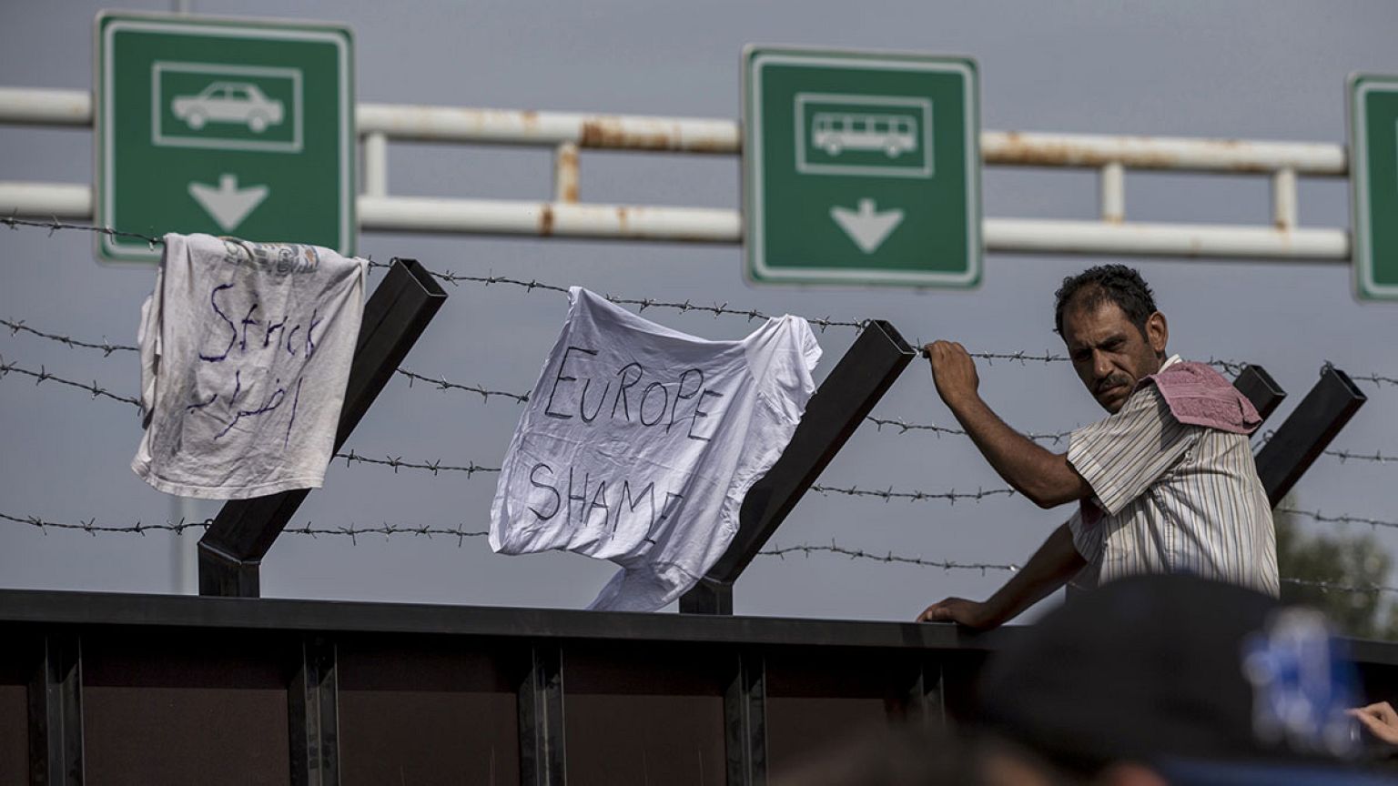 Proteste an Ungarns Grenze