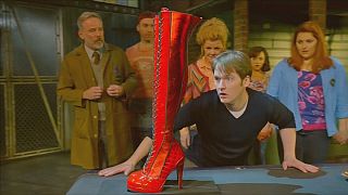 Cyndi Lauper e Harvey Fierstein mostram " Kinky Boots" em Londres