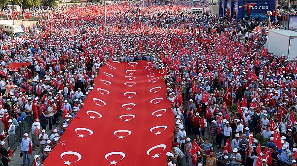 Turquie : manifestation pour l'unité nationale à Ankara Turquie : manifestation pour l'unité nationale à Ankara