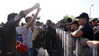 Migrants have gathered close to the Turkish town of Erdine hoping to cross into Greece