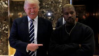 Image: President-elect Donald Trump and musician Kanye West pose for media 