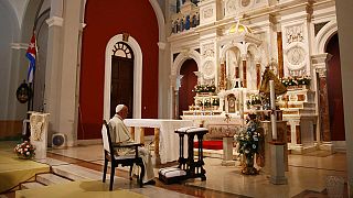 Pope Francis visits holy shrine on last full day in Cuba