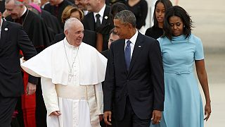 Papa Francesco a Washington accolto da Obama: prima volta negli USA