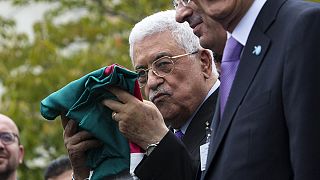 Palestinian flag raised at the United Nations headquarters for the first time