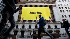 Image: Signage for Snap Inc., parent company of Snapchat
