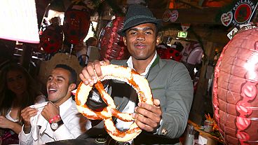 El equipo del Bayern Munich celebra la "Oktoberfest"