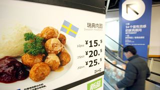 Image: Ikea's Swedish meatballs on a sign in the Ikea Cafe.